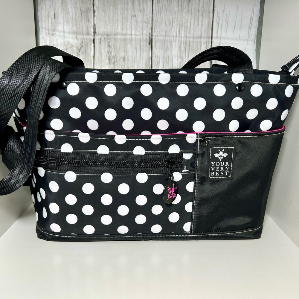 Handmade Black and White Polka Dot Women's Bag